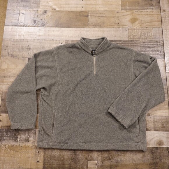 FootJoy Polartec 1/4-Zip Fleece Pullover - Men's XL Heather Gray Vintage - Picture 1 of 11